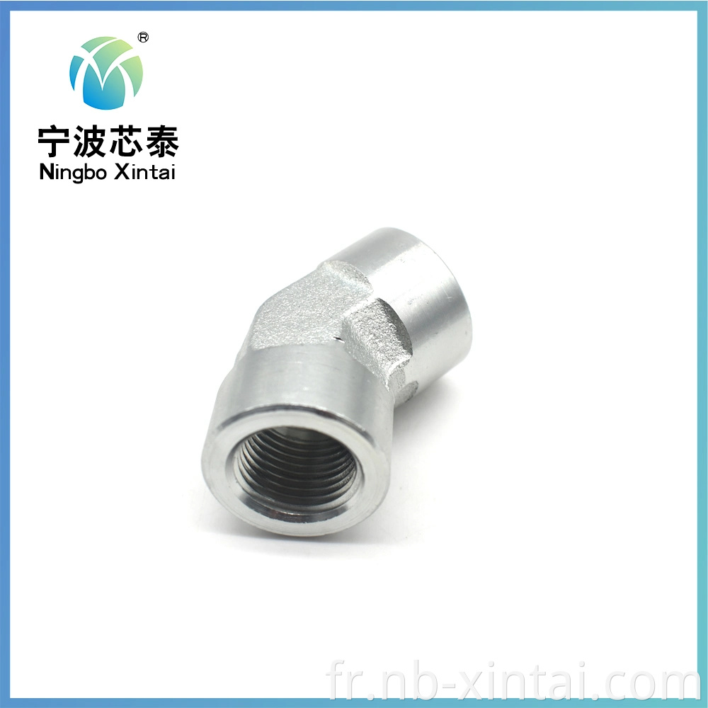 Ningbo China Factory OEM femelle filetée à basse pression Adaptateur de coude à 45 degrés